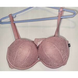 Victoria's Secret Pink Plunge Push Up Underwire Bra 34 DD